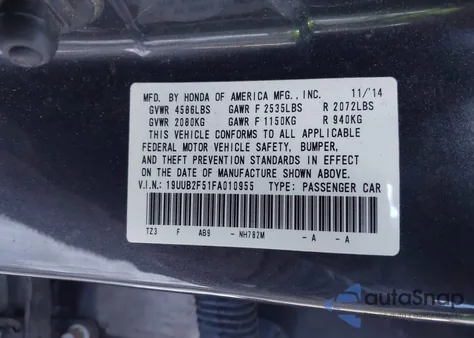 2015 Acura Tlx V6 Tech z USA, uszkodzony, nr VIN 19UUB2F51FA010955